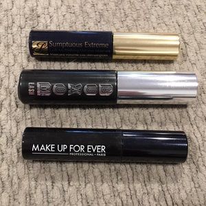 Mascara trial sizes all in black
